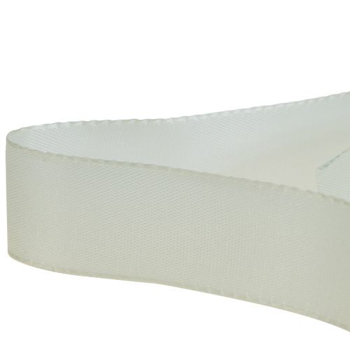 Floristik24 Decorative ribbon gift ribbon cream ribbon selvedge 25mm 3m 10pcs