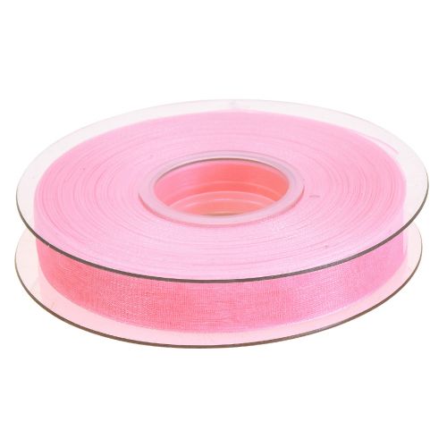 Product Organza Ribbon Gift Ribbon Pink Ribbon Selvedge 15mm 50m