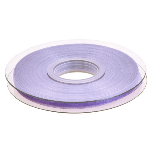 Product Organza ribbon gift ribbon purple ribbon selvedge 6mm 50m