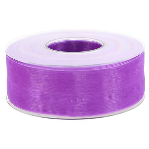 Floristik24 Organza ribbon with selvedge 4cm 50m purple