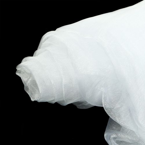 Floristik24 Decorative fabric organza white 150cm x 300cm