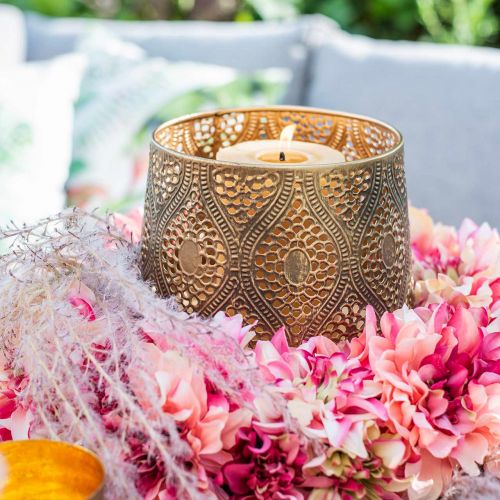 Floristik24 Oriental lantern set, metal lantern, golden candle decoration, rustic Ø25 / 19 / 14cm H23.5 / 17 / 12.5cm