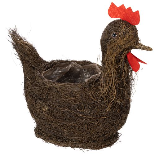 Floristik24 Easter decoration planting basket with vines and chicken decoration, 36cm