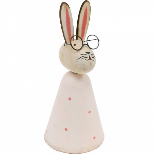 Floristik24 Easter decoration, bunny with glasses, spring decoration, metal bunny, table decoration