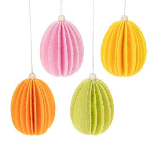 Hanging Easter egg decoration for cheerful Easter decoration in the living area and garden, 8cm, 8 pieces
