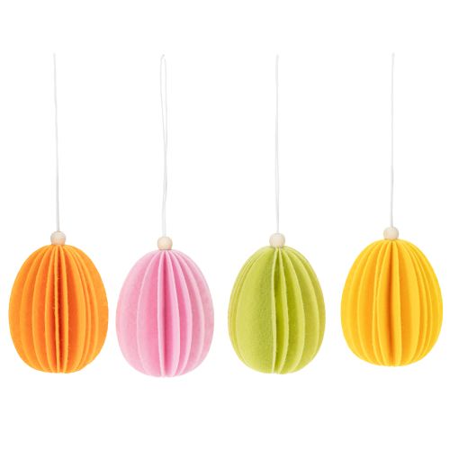 Product Hanging Easter egg decoration for cheerful Easter decoration in the living area and garden, 8cm, 8 pieces