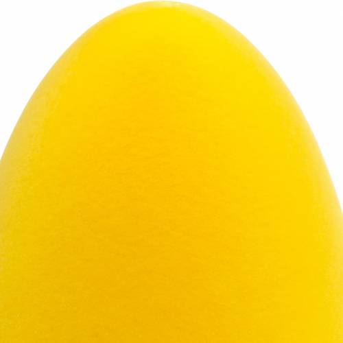 Floristik24 Easter egg flocked yellow H25cm decorative eggs Easter decoration
