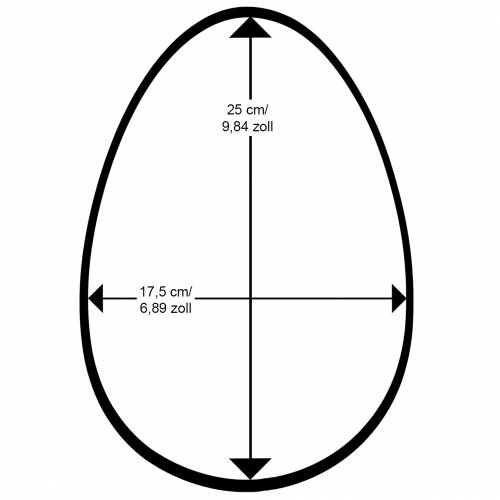 Product Easter egg flocked H25cm Colored eggs Easter decoration