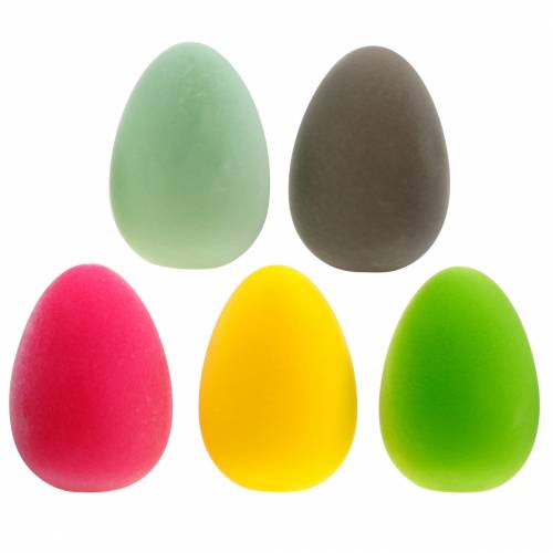 Product Easter egg flocked H25cm Colored eggs Easter decoration