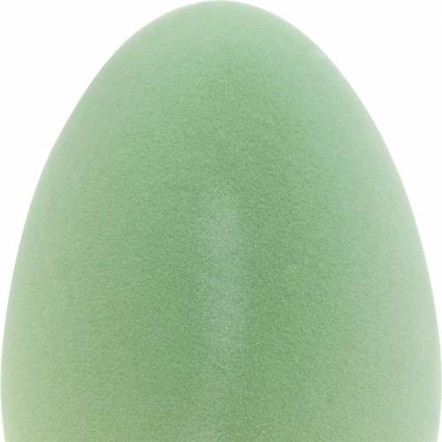 Floristik24 Easter egg pastel green H25cm Easter decoration flocked decoration egg