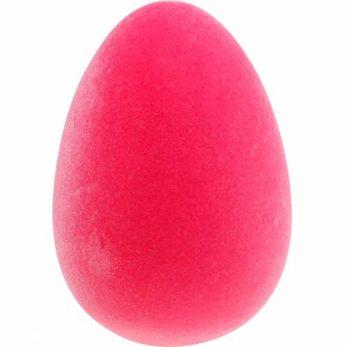Floristik24 Easter egg pink H25cm egg flocked Easter decoration egg decoration
