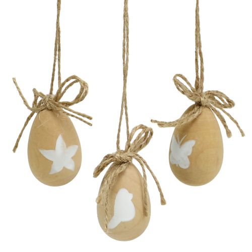 Easter eggs wood with motifs 8pcs