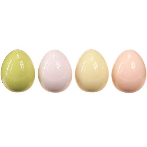 Floristik24 Easter Eggs Ceramic Eggs Decoration Pastel Shiny 5×6cm 8 Pcs