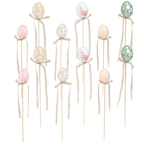 Floristik24 Easter eggs on a stick decorative plug Easter chicken 4x5.5cm 12 pcs