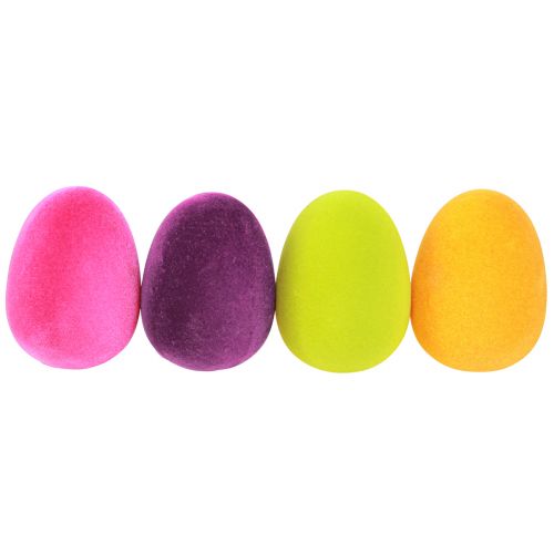 Floristik24 Easter Eggs for Hanging Green Yellow Pink Berry 11cm 4 Pcs