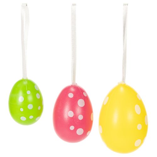 Product Easter eggs for hanging, assorted colors, 6cm, 12 pieces