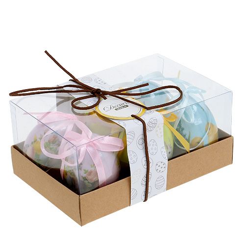 Floristik24 Easter eggs for hanging, assorted colors 7cm 6pcs