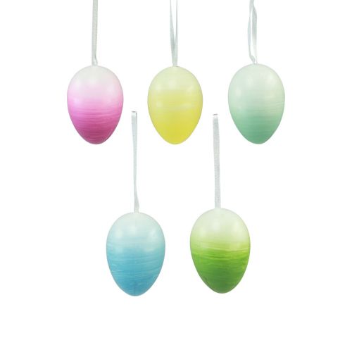 Easter eggs for hanging plastic eggs colored 4×5.5cm 10pcs