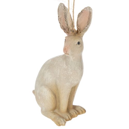 Product Easter bunny figure for hanging Easter decoration polyresin H9.5cm 4pcs