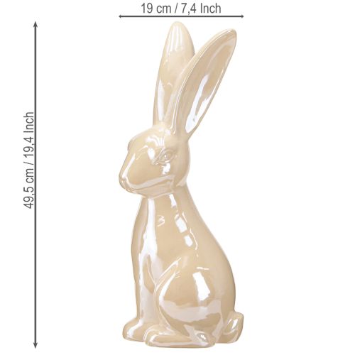 Product Easter Bunny Ceramic in Beige Ceramic Bunny Large H49.5cm