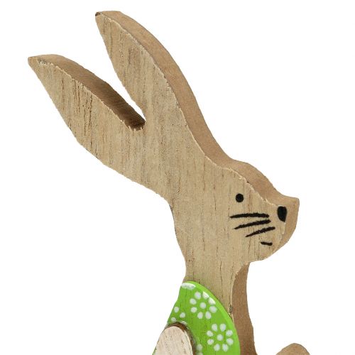 Product Easter bunny made of wood sitting 11cm 8 pcs