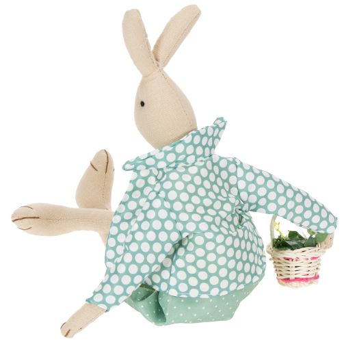 Product Fabric Easter bunny, rabbit with clothes, Easter decoration, young bunny H46cm