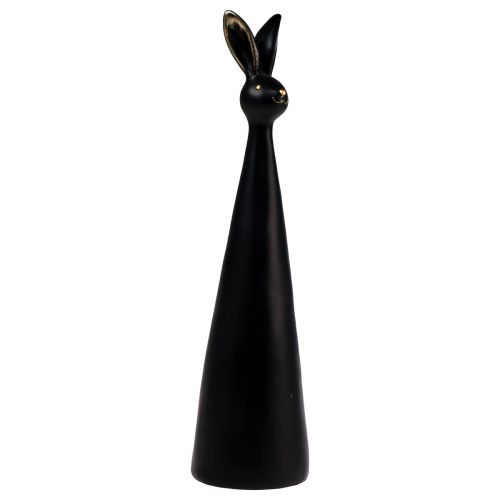 Floristik24 Easter bunny black gold Easter decoration bunny Ø10cm H42cm