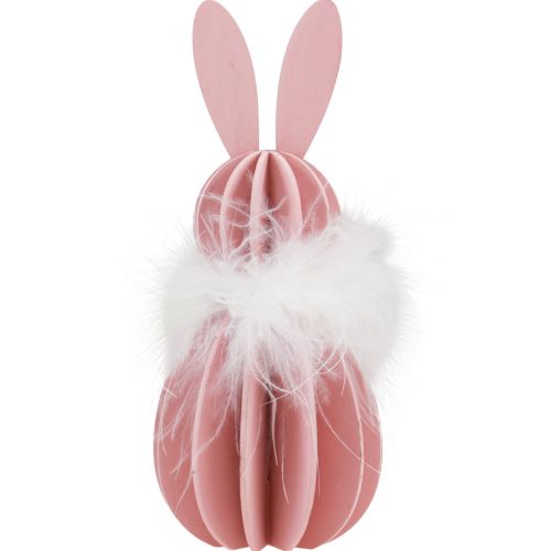 Product Easter Bunny Table Decoration Wooden Rabbit Colored 5.5×15cm 3 Pcs