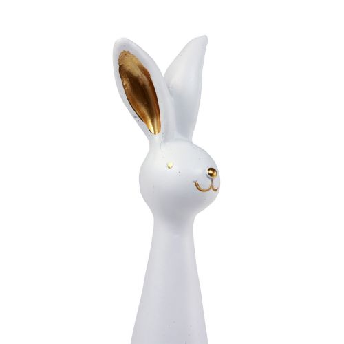 Product Easter bunny white gold Easter decoration bunny Ø10cm H42cm