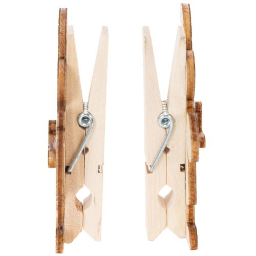 Product Easter Bunny Decorative Clips, Pink and White Wooden Easter Decorations, 7.5cm, 4 Pieces