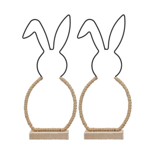 Product Easter bunny table decoration Easter wire boho decoration 24cm 2pcs