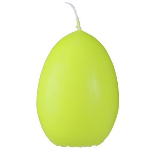 Product Easter candles egg candles green orange white H6cm Ø2.5cm 30pcs