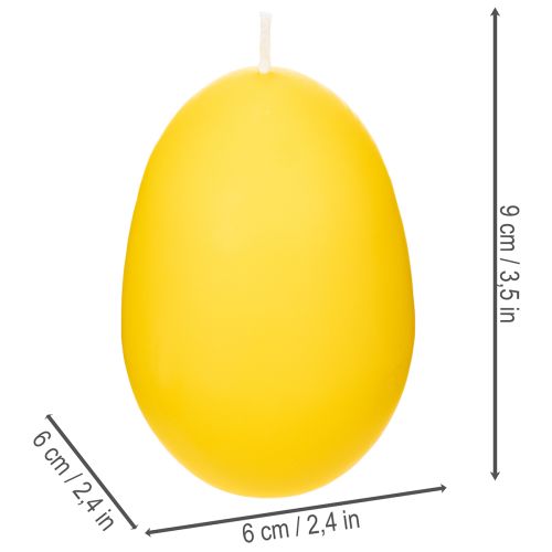 Product Easter egg candle for Easter decoration in the living room, attractive and perfect for Easter, 9cm, 20h, 6 pieces