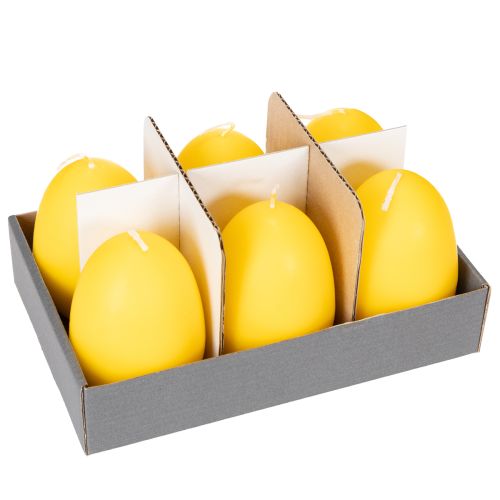 Product Easter egg candle for Easter decoration in the living room, attractive and perfect for Easter, 9cm, 20h, 6 pieces