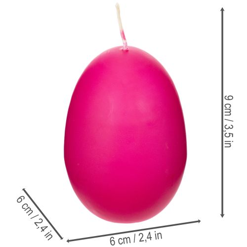 Product Egg candle for spring, ideal table decoration, Easter decoration and gift ideas, 9cm, 20h, 6 pieces