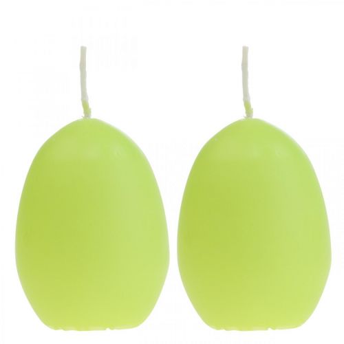 Easter candles egg shape, egg candles Easter lime Ø4.5cm H6cm 6pcs