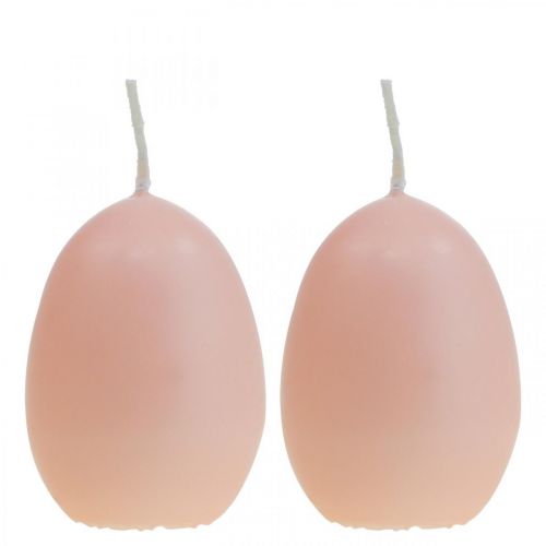 Floristik24 Easter candles egg shape, egg candles Easter Peach Ø4.5cm H6cm 6pcs