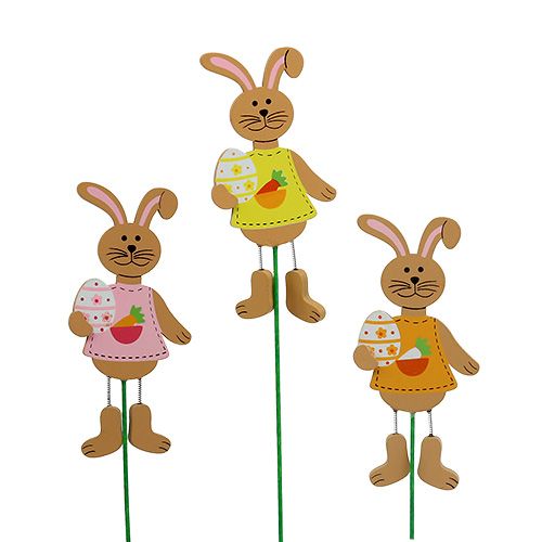Easter plug rabbit with egg 12cm L29cm 15pcs