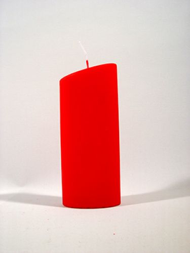 Floristik24 Oval candles 160mm 4 pcs ruby