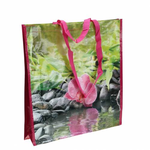 Product Shopping bag with handles Happiness plastic 38 × 10 × 40cm
