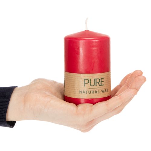 Product PURE pillar candle, natural wax candle for a cozy atmosphere at home, 9cm