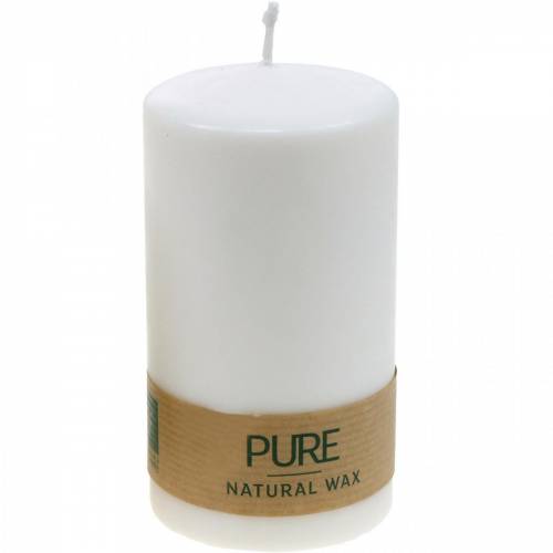 Product PURE pillar candle 130/70 natural wax candle with rapeseed wax candle decoration