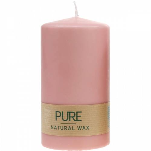 Product PURE pillar candle 130/70 pink decorative candle sustainable natural wax