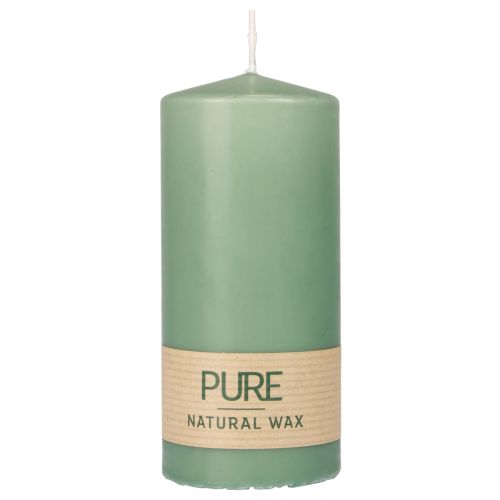 Product PURE pillar candle green emerald Wenzel candles 130/60mm