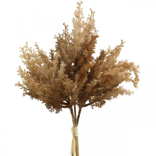 Artificial pampas grass brown dry decoration ornamental grass 35cm 4pcs