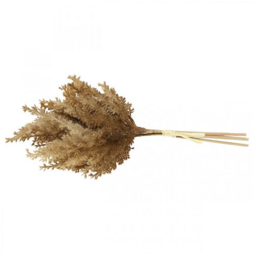 Floristik24 Artificial pampas grass brown dry decoration ornamental grass 35cm 4pcs