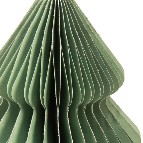 Product Paper Christmas Tree Mint Silver Glitter Decoration H20cm Set of 5