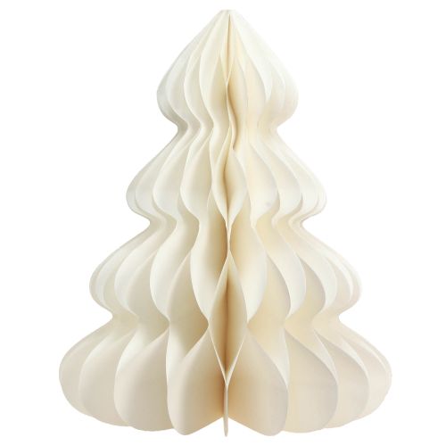 Floristik24 Paper Christmas tree in white with glitter Ø48cm H60cm