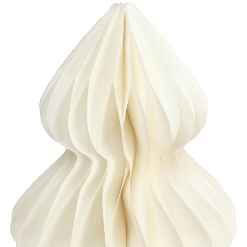 Floristik24 Paper Christmas tree in white with glitter Ø48cm H60cm