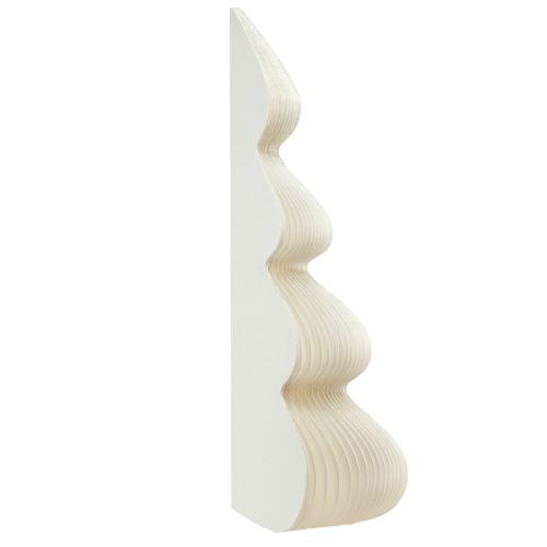 Floristik24 Paper Christmas tree in white with glitter Ø48cm H60cm